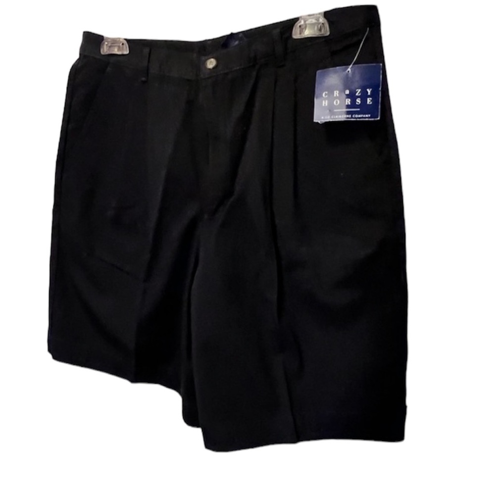 Crazy Horse (Liz Claiborne Company) Black Long Pocketed Shorts.  NWT.  Size = 12